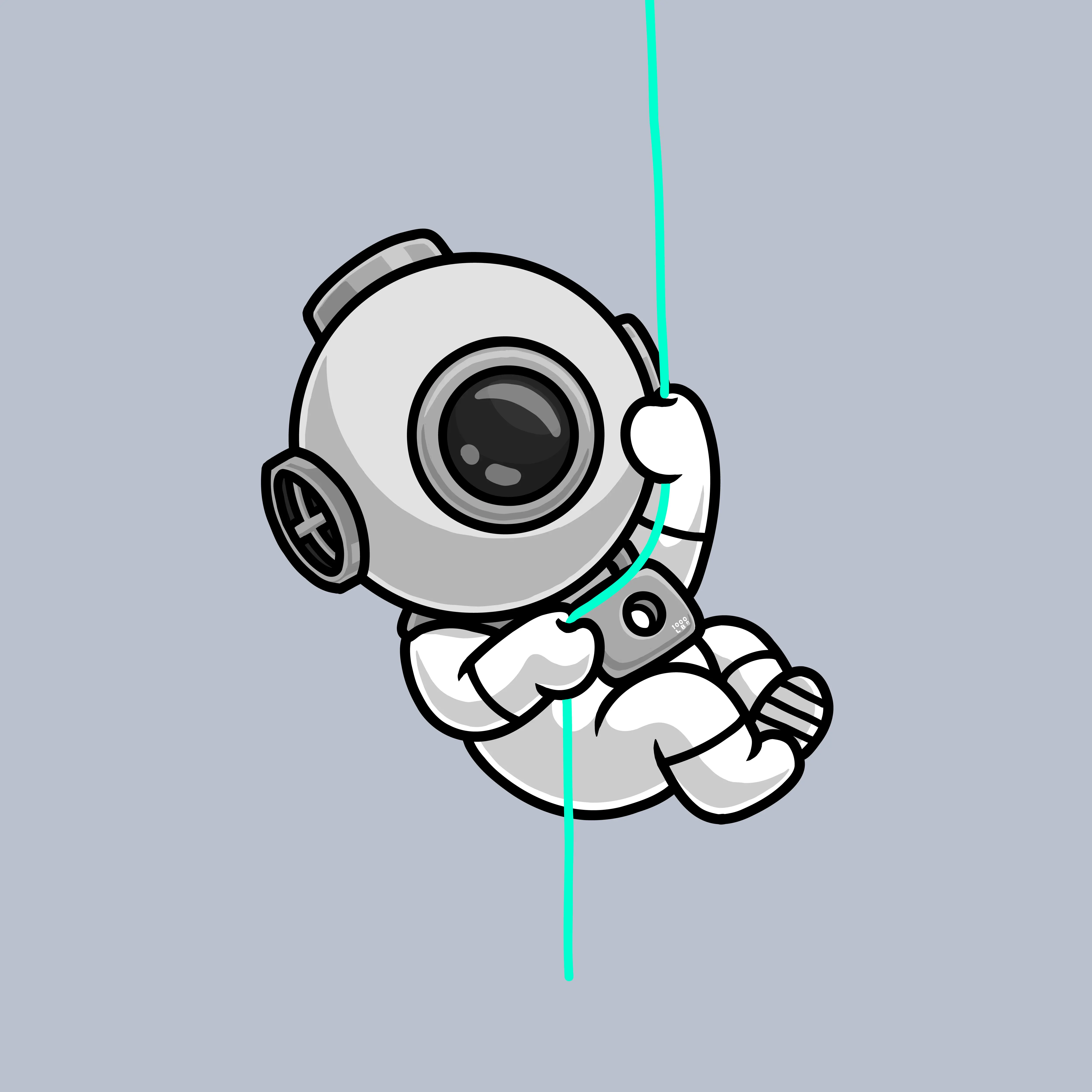 astronaut hanging